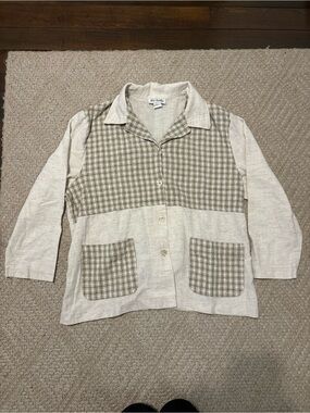 Twenty Neutral Plaid Button-Up Shirt